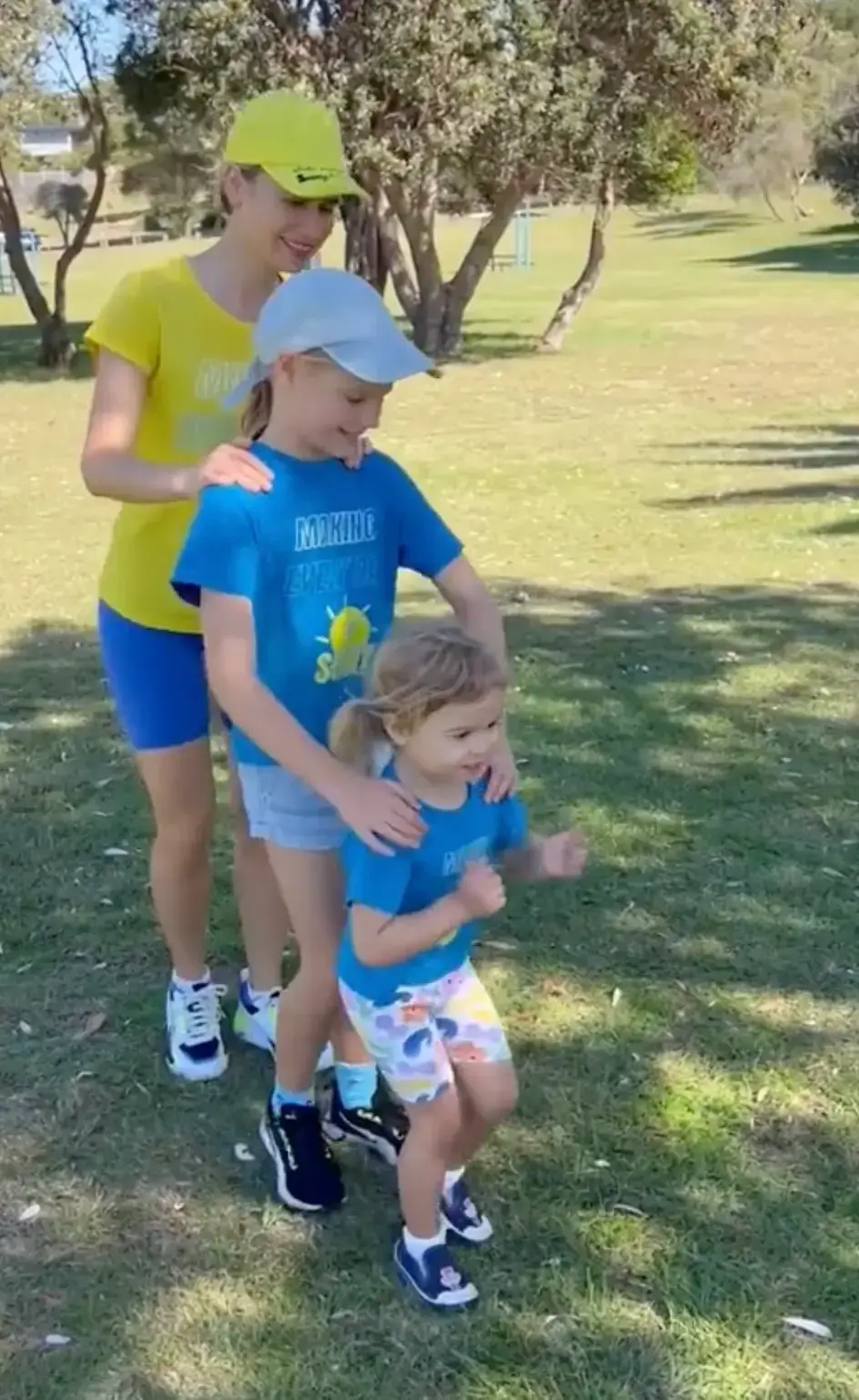 Elena and family dancing together