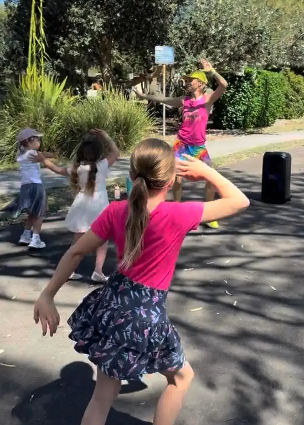 Kids dancing at Taya's 5th birthday party